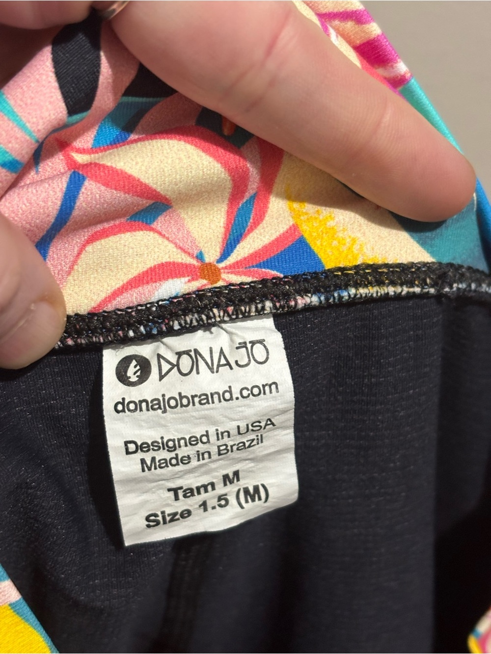 Dona Jo Tropical Multi-Color Flared Skort Skirt Size 1.5 Medium Pickleball golf - Picture 8 of 9